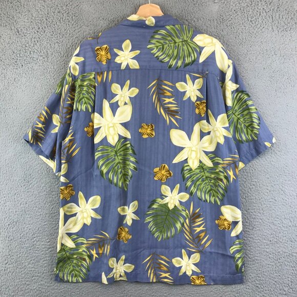Tommy Bahama Floral Hibiscus Short Sleeve Shirt Mens Size Medium 100% silk - Picture 2 of 8